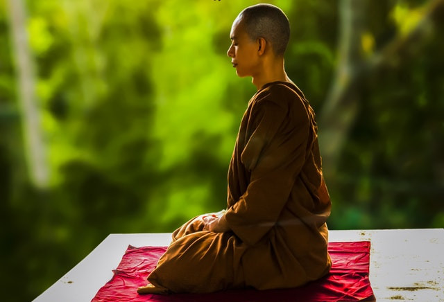 monk meditating