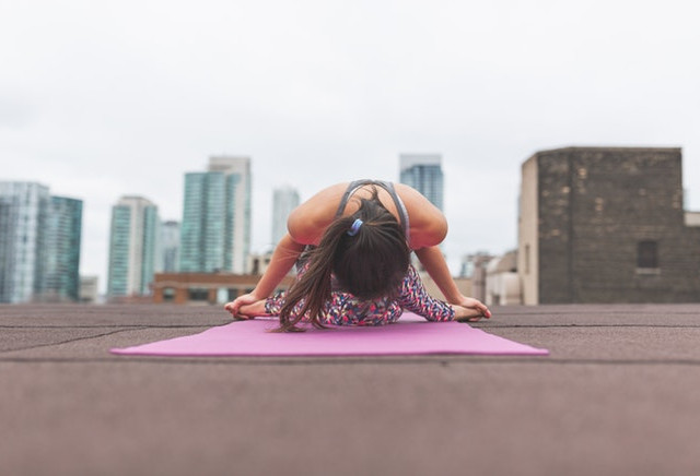 girl stretching